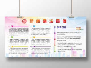 蓝紫色简约新档案法宣传档案法展板